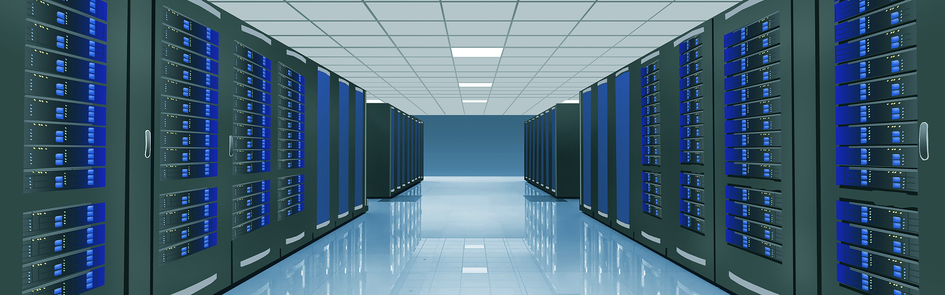 Online-Umfrage: Langzeitspeicherung für Daten Serveraum mit vielen Rechnern